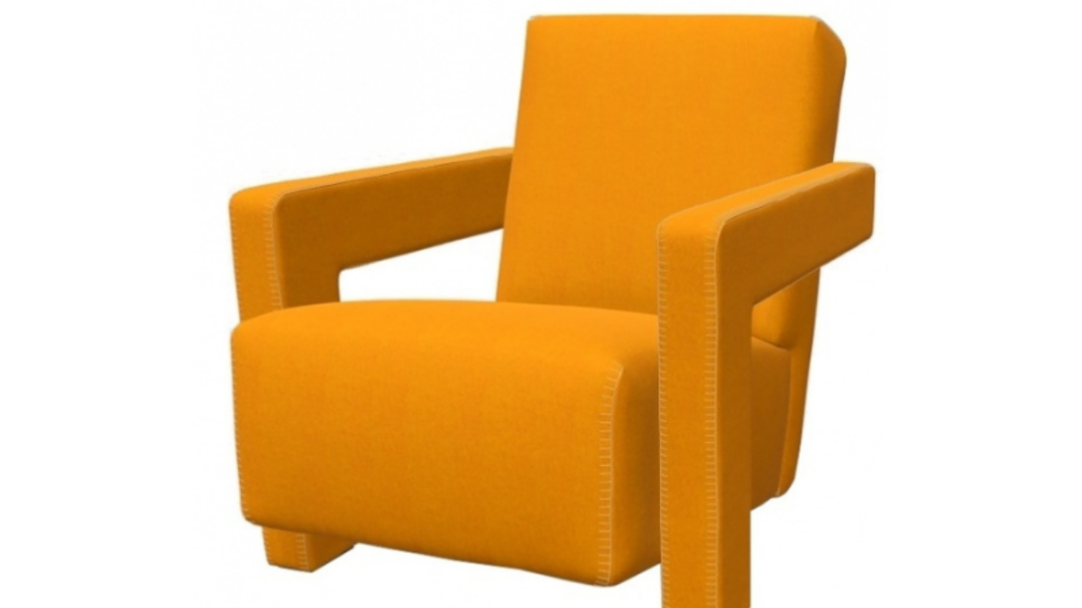 CLP Sedia Poltroncina Utrecht In Stoffa Beige - Telaio In Legno Natura - Con Braccioli, 100% Poliestere - Carico Max 150 Kg - Stile Rétro Chic Per Soggiorno